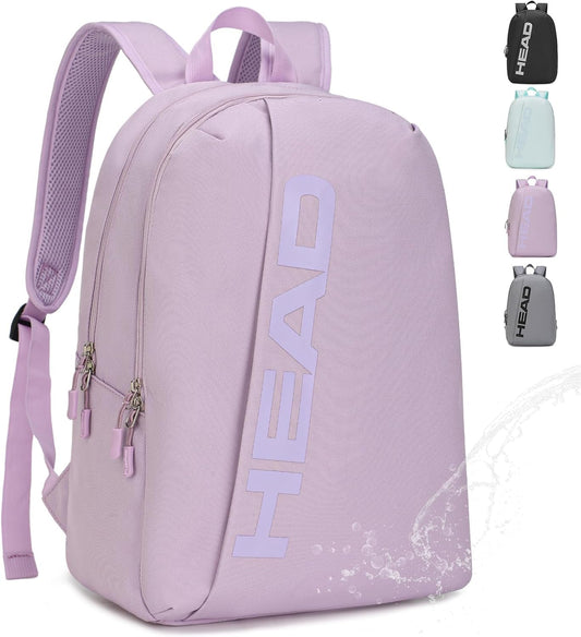 HEAD Waterproof Sports Gym Backpack for Women & Men, Large Casual Daypack Travel Backpacks for College/Weekender Overnight/Work/Fitness, 15.6 inch Laptop Backpack Lightweight Computer Bag Notebook Bag