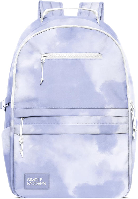 Simple Modern Ellis Backpack for School | Large 25L Elementary Middle and High School Bookbag for Kids and Teens | Girls and Boys | Purple Tie Dye