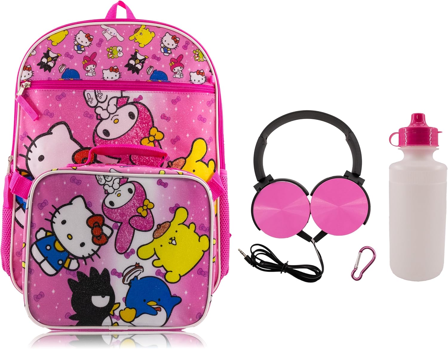 Sanrio Hello Kitty Backpack With Lunch Box for Kids | Insulated Lunch Bag Lunch Box for Girls