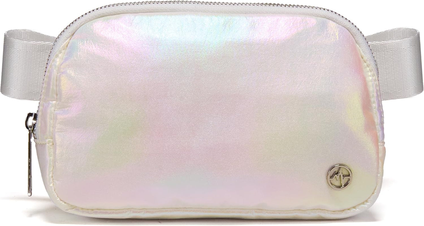 Pander Everywhere Belt Bag for Women, Fashion Waist Packs, Crossbody Bags with Adjustable Strap (Iridescent).