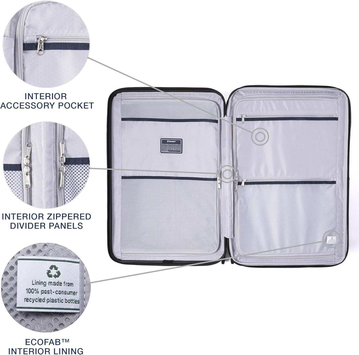 Travelpro Maxlite Air V2 Hardside Expandable Checked Luggage, 8 Spinner Wheels, Lightweight Hard Shell Suitcase, TSA lock, Ensign Blue, Checked Medium 25-Inch
