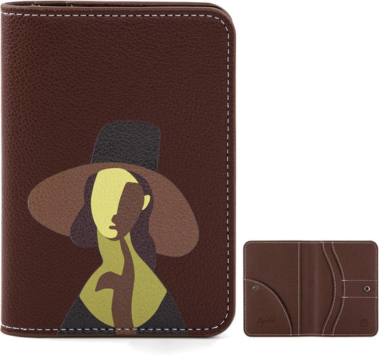 Lychii Passport Holder, Slim Passport Cover Travel Wallet with RFID Blocking, PU Leather Protector Pouch Protective Case for Passports, Boarding Pass, ID Cards