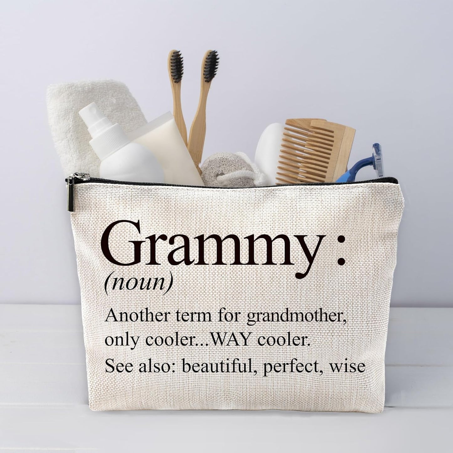 Sufamb Grammy Gifts Makeup Bag, Best Grammy Gifts for Mother's Day Birthday from Grandkids Cosmetic