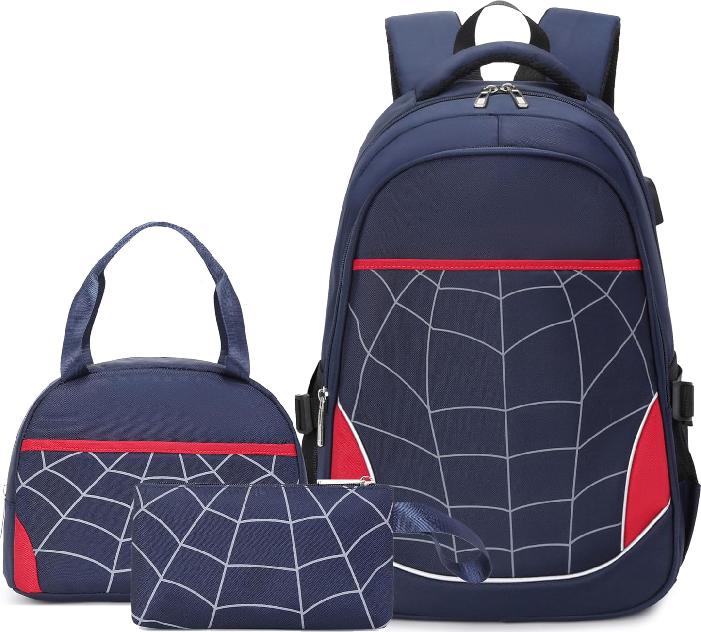 Boys Backpack with Lunch Box Kids Backpack for School Bag for Kids Bookbag Set School Backpacks for Boys (Blue)