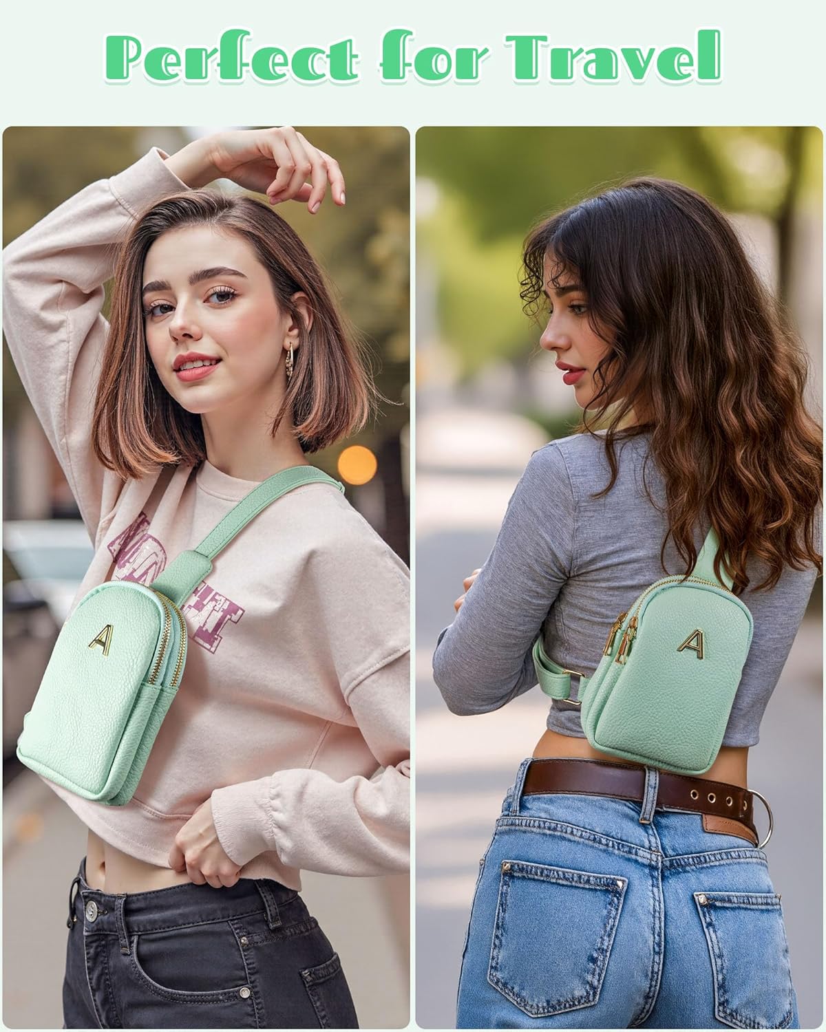 Gifts for Preteens Teen Girls, Sling Purse with Initial Letter for 8 9 10 11 12 13 14 15 16 Year Old Girls, Mini Crossbody Bags for Teen Girls, Tween Girls Trendy Stuff, Travel Essentials