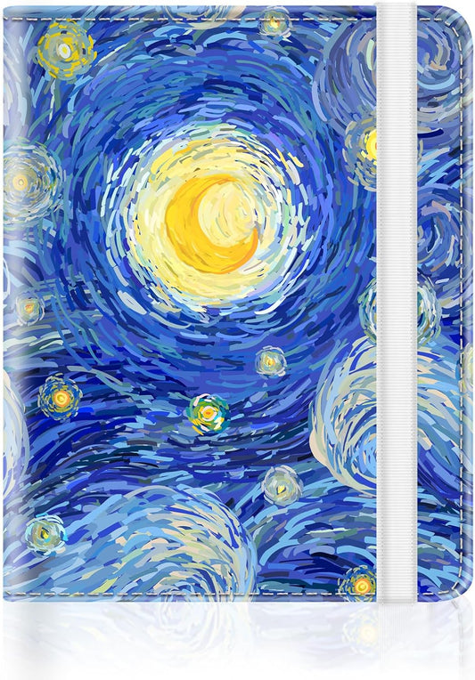 Passport Holder for Travel, Cute Passport Cover for Women Men, Waterproof PU Leather Rfid Blocking Passport Wallet with Credit Card Case for Travel Family, Boys Girls Travel Essentials