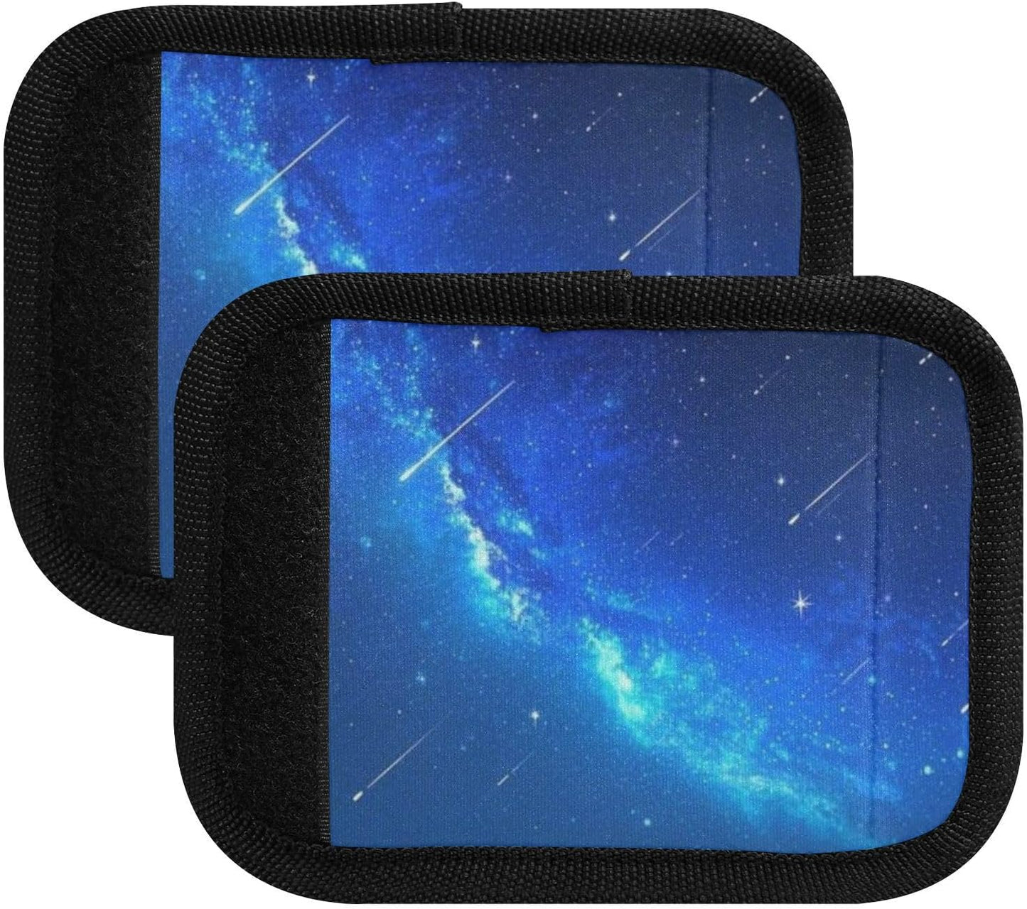 Meteor Galaxy Deep Blue 2 Pack Luggage Handle Wraps Covers for Suitcase Identifiers Bag Tags Travel Accessories