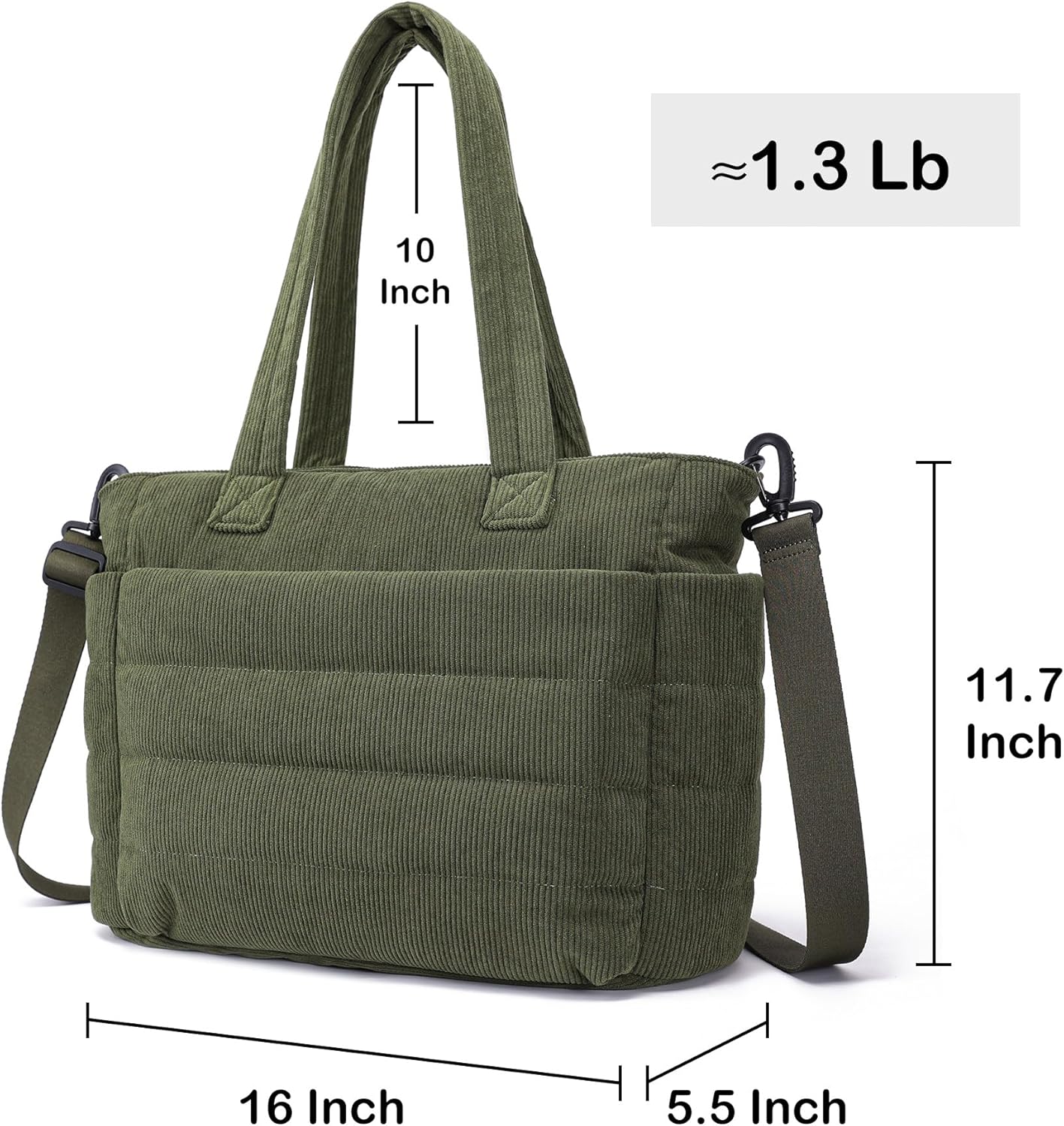 AOCINA Puffy Tote Bag for Women Quilted Work Bag Nurse Bags Women's Handbags for Travel