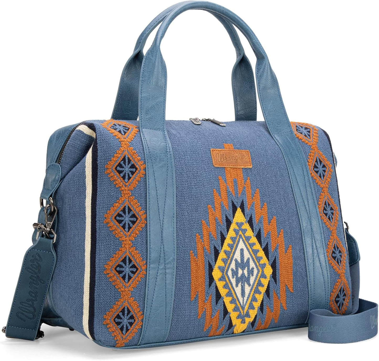 Wrangler Duffel Bag for Women Large Travel Weekender Bag Designer Tapestry Carry On Bags, Jean