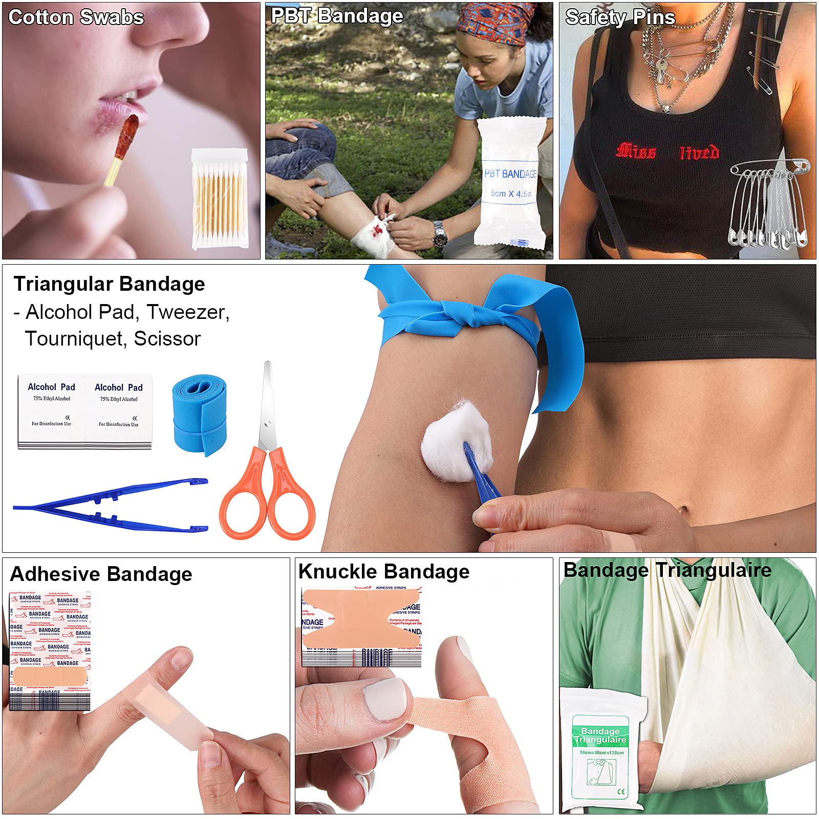 LUXMOM Survival Kit and First Aid Kit, 142Pcs Professional Survival Gear and Supplies Equipment