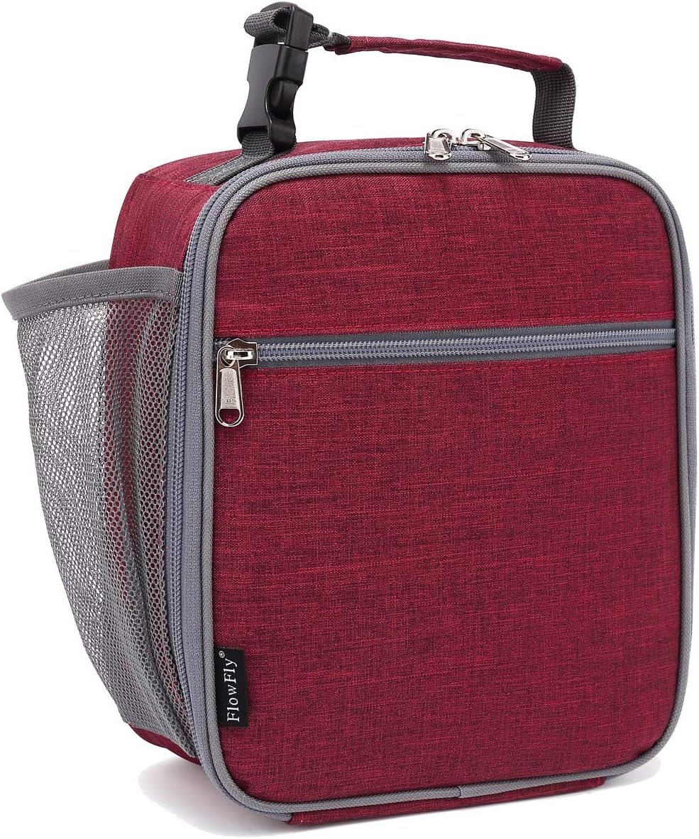 FlowFly Kids Lunch box Insulated Soft Bag Mini Cooler Back to School Thermal Meal Tote Kit for