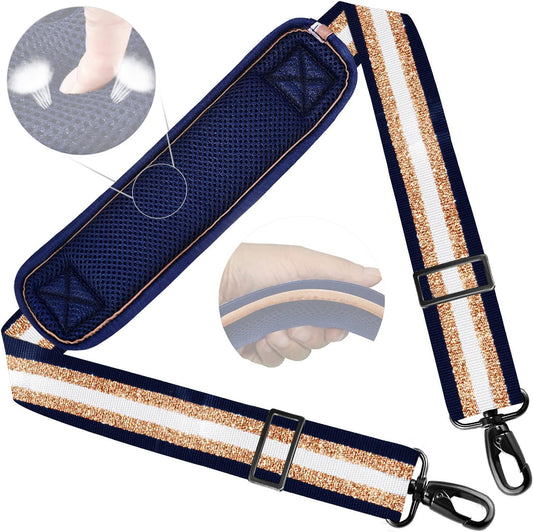 ZINZ Shoulder Strap 58" Ultra-Thick Fixed Padded and Adjustable Buckles Crossbody Strap for Briefcase Laptop Bag Luggage