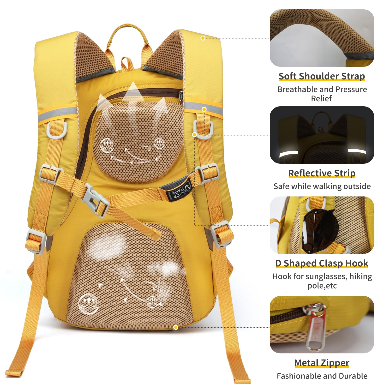 ROYAL MOUNTAIN Small Hiking Backpack, 20L Lightweight Travel Backpacks For Men Women, Water