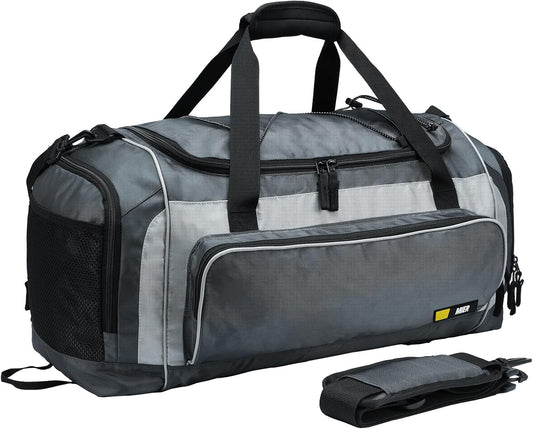 MIER Large Gym Bag for Men Sports Duffle Bag with Shoe Compartment 60L Lightweight Duffel Bags for Workout Fitness Travel