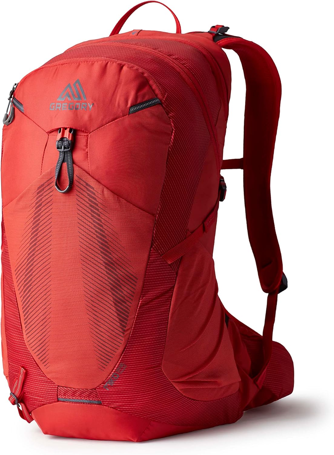 Gregory Miko 25L Unisex Day Hiking Backpack, Ventilated Backpanel, Built-In Hydration Attachment for Water Bladder (Reservoir Not Included), One Size Fits All, Sumac Red