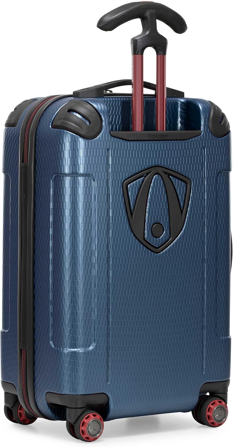 Traveler's Choice Maxporter II Hardside Polycarbonate Suitcase with Spinner Wheels, TSA Lock, Navy, 22" Carry-On Luggage