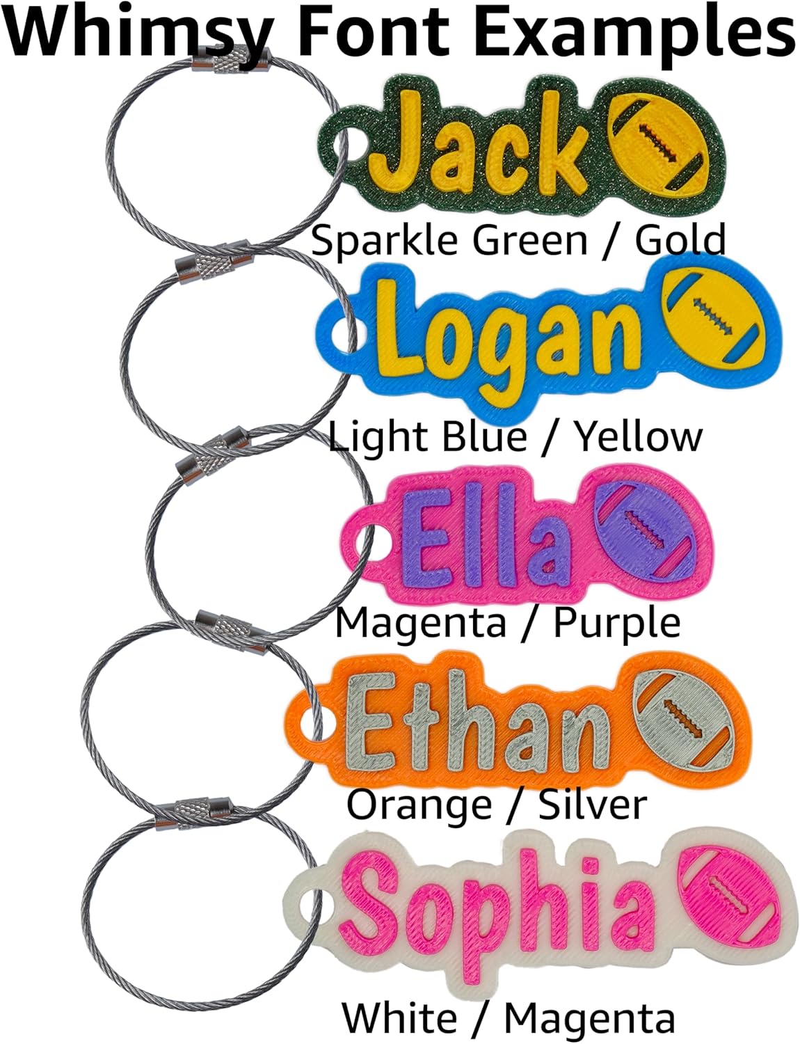 Custom Water Bottle and Bag Name Tag