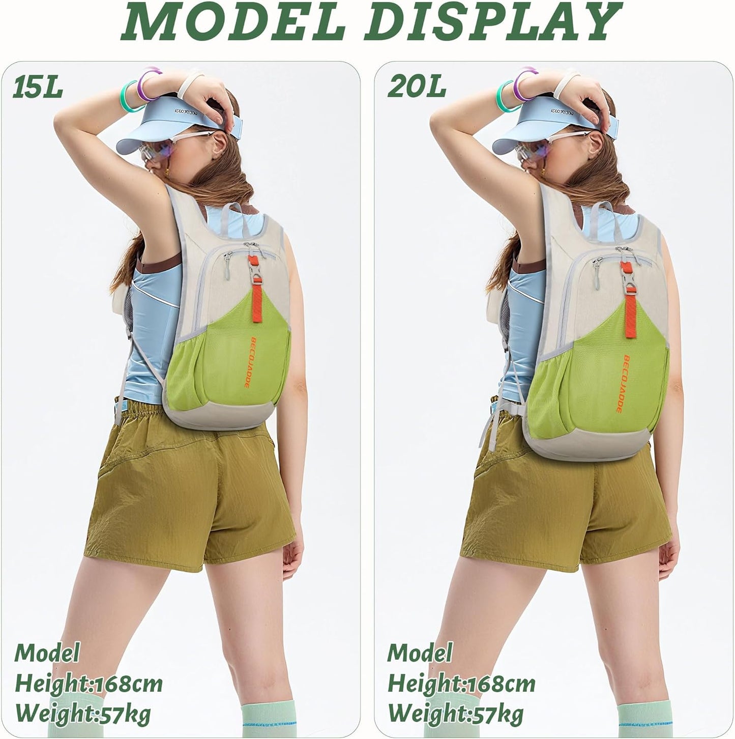 15L Small Hiking Backpack for Men Women Foldable Packable Back Pack Ultralight Hiking Daypack for