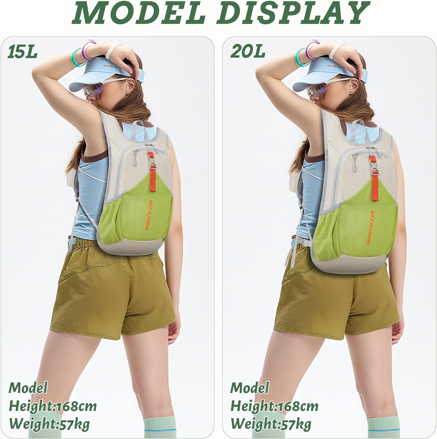15L Small Hiking Backpack for Men Women Foldable Packable Back Pack Ultralight Hiking Daypack for