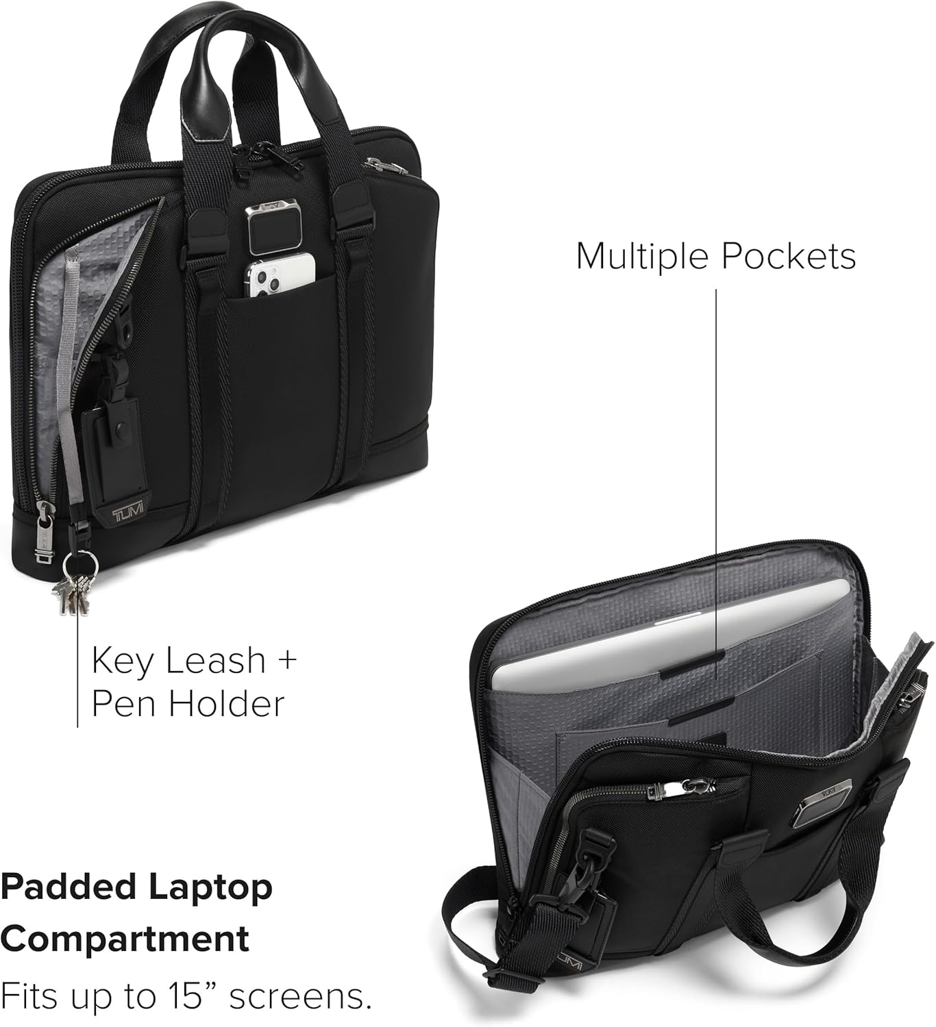 TUMI - Alpha Bravo Academy Brief - Compact Laptop Briefcase - Travel Laptop Bag - 11.8" X 15.5" X 2.0" - For 15" Laptop