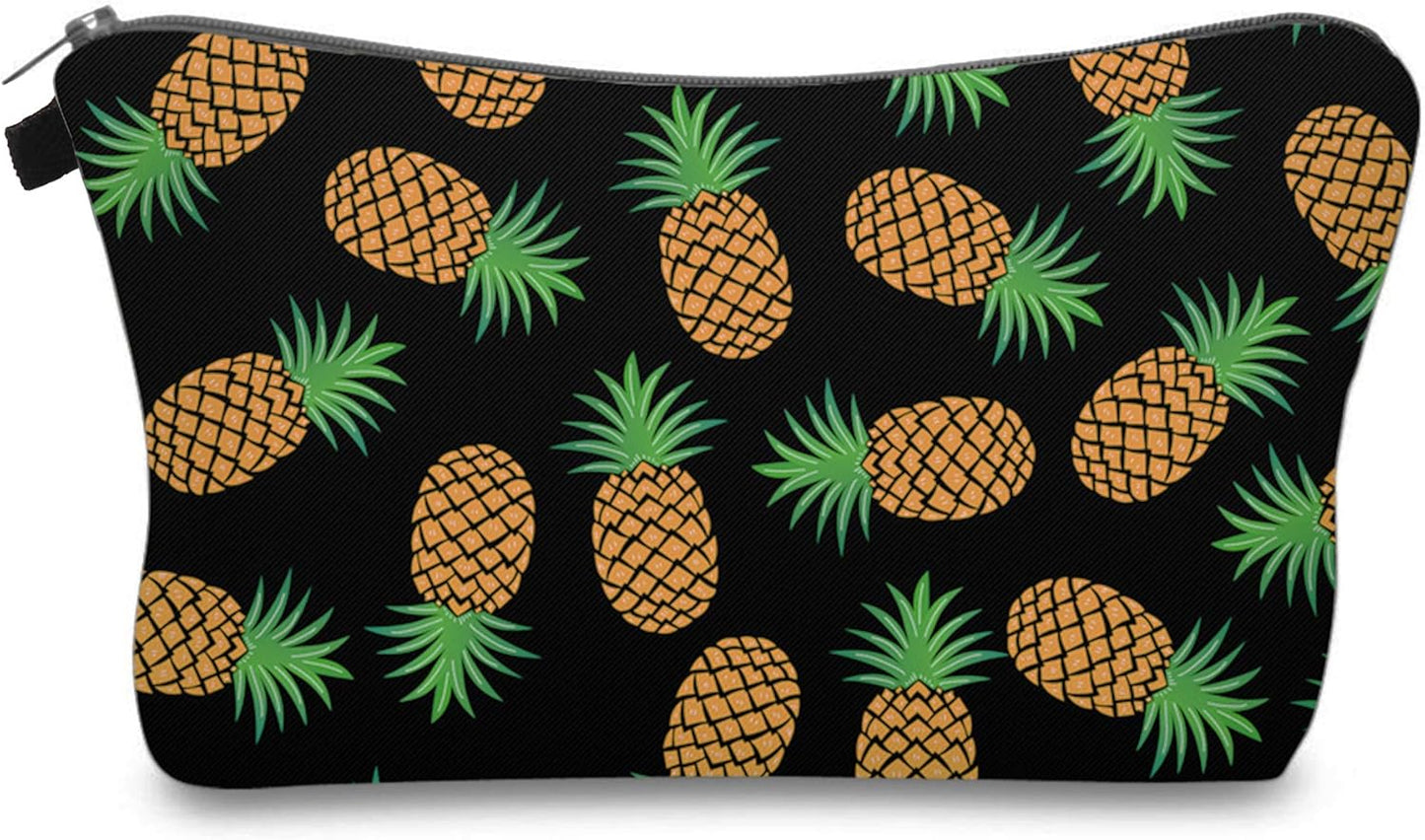 Cute Travel Makeup Bag Cosmetic Bag Small Pouch Gift for Women (Pineapple)