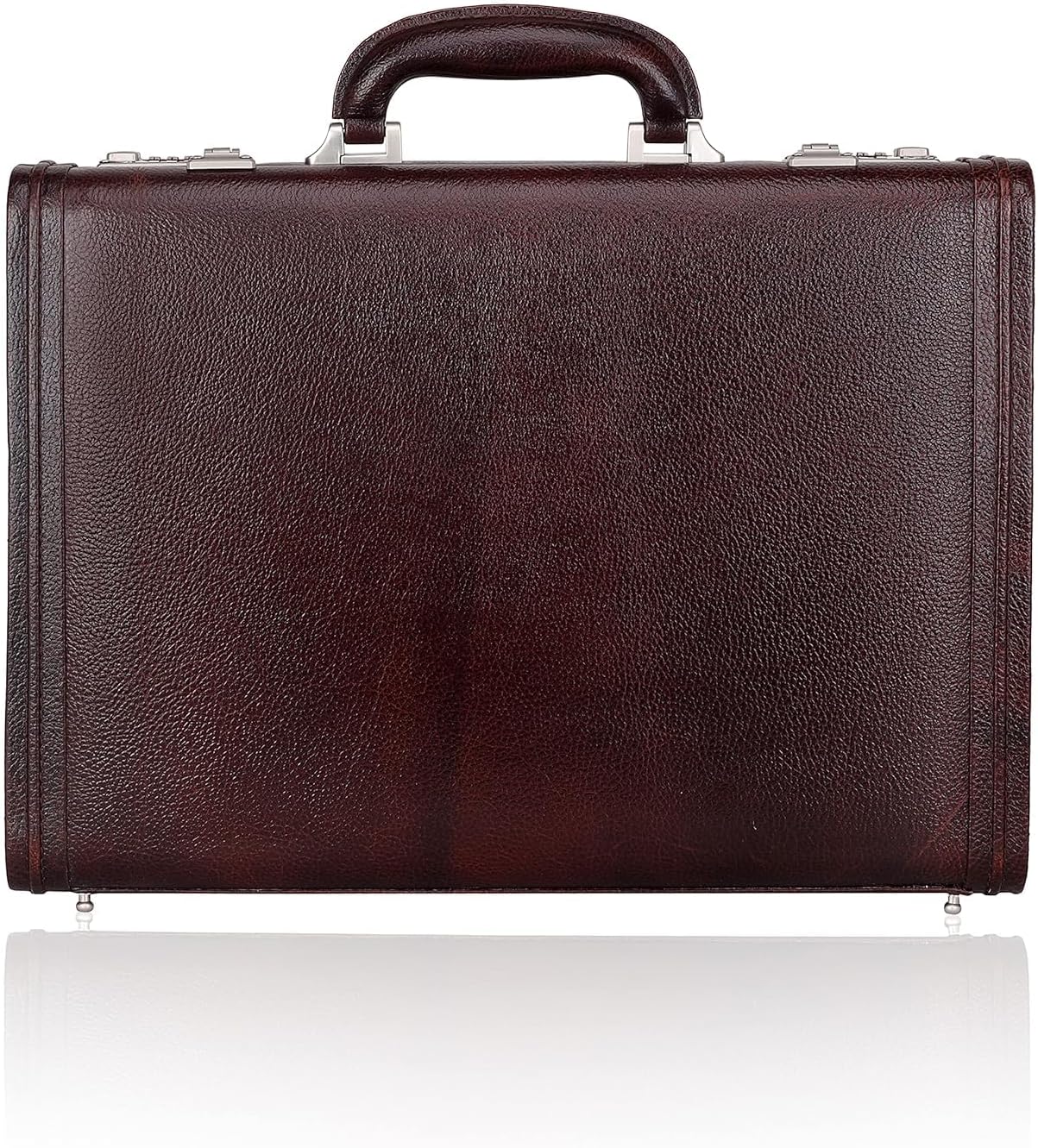 Full Grain Leather Briefcase Attache Case For Unisex Size L17xW3xH12 Inches Briefcase Bag