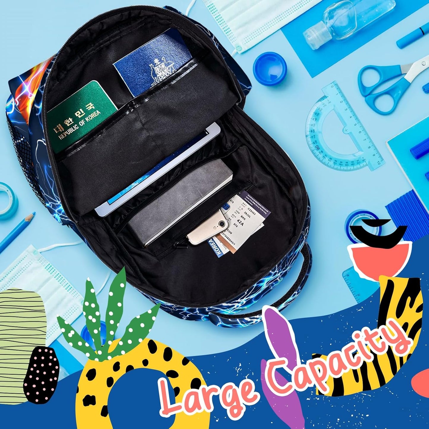 Football US Flag Kids Backpack for Boys Girls Rugby Patriotic Elementary Schoolbag Kindergarten Gamepad Bookbags Preschool Toddler Book Bags Travel Bag Hiking Camping Rucksack Daypack
