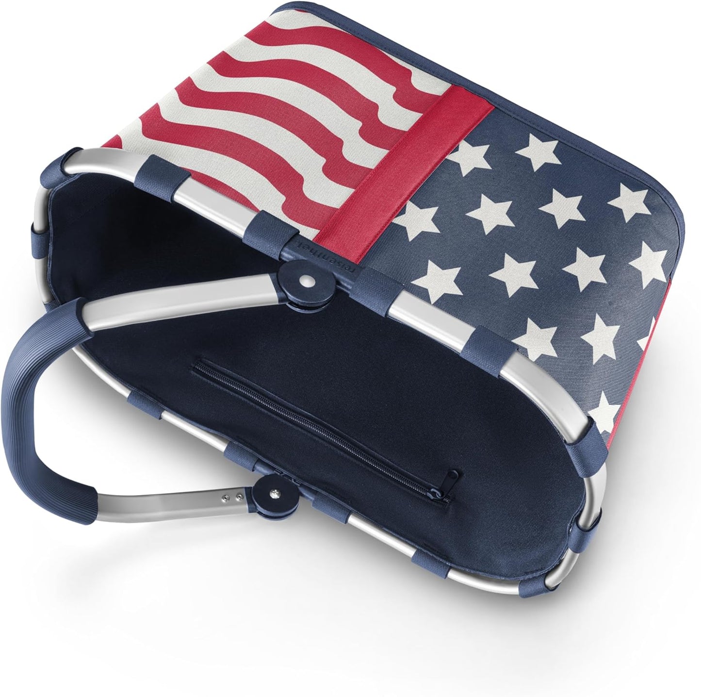reisenthel carrybag stars & stripes - Sturdy shopping basket with plenty of storage space and practical inner pocket - Elegant and water-repellent design