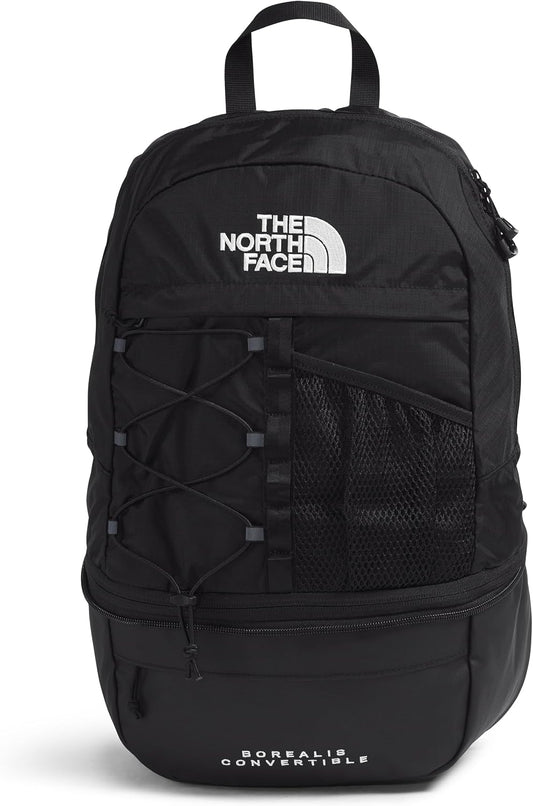 The North Face Borealis Convertible Pack | Commuter Laptop Backpack with Removable Lumbar Pack, Water Repellent Finish, TNF Black/TNF Black, One Size