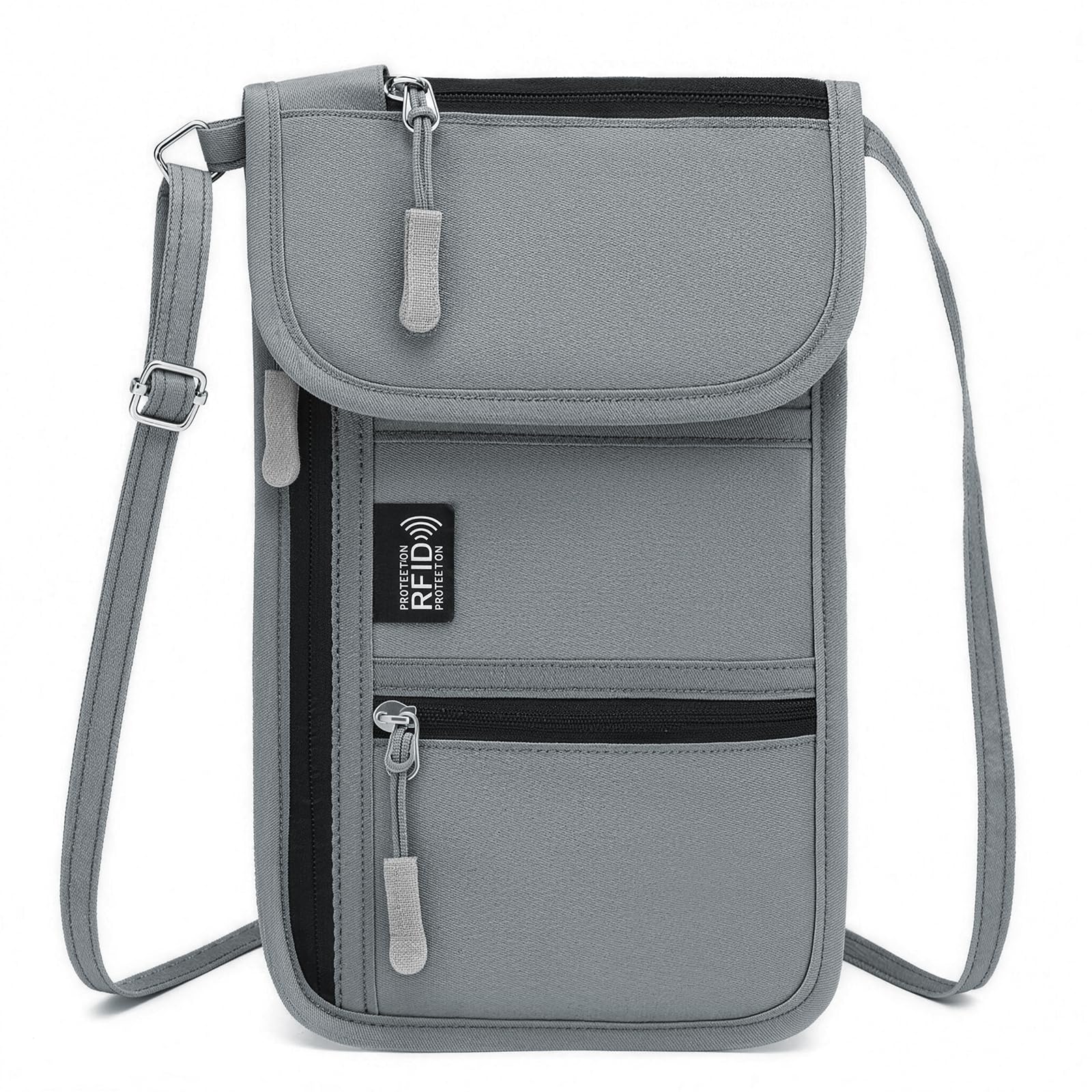 Desing Wish RFID Blocking Passport Holder for Travel Neck Wallet with Adjustable Lanyard 6