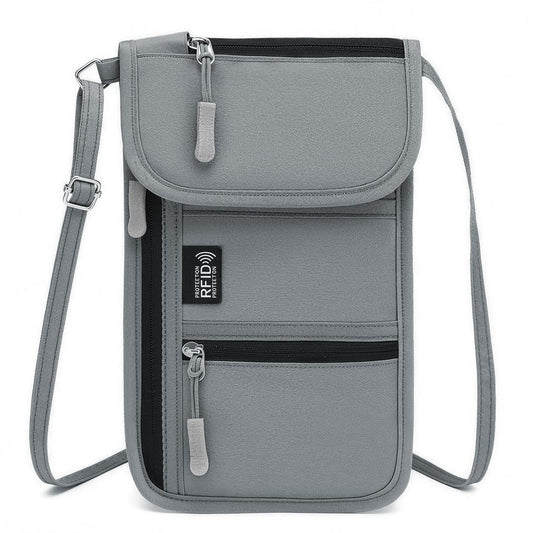 Desing Wish RFID Blocking Passport Holder for Travel Neck Wallet with Adjustable Lanyard 6