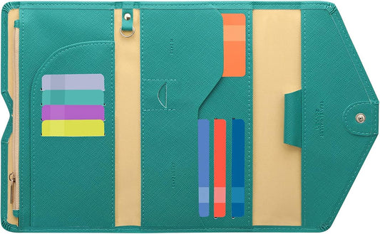 ZOPPEN Mulit-purpose Rfid Blocking Passport Holder Travel Wallet (Ver.4) Passport and Vaccine Card Holder ComboTri-fold Document Organizer Travel Essentials
