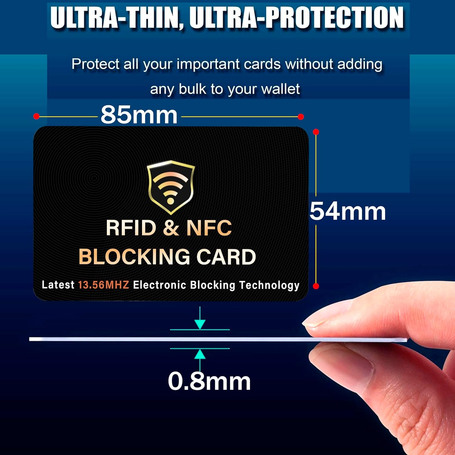 SaiTech IT 10 Pack RFID Blocking Card, One Card Protects Entire Wallet Purse, NFC Contactless Bank