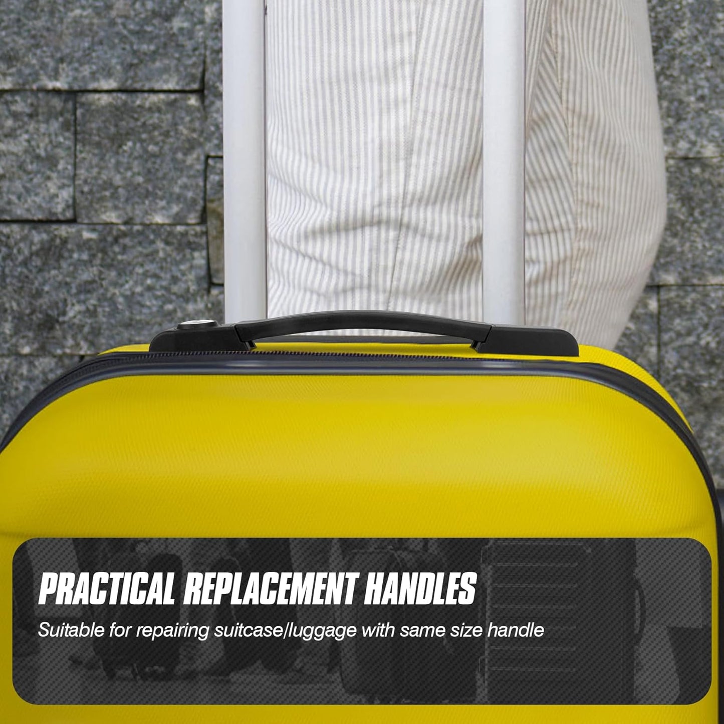 Replacement Luggage Weightable Handle, Rubber Handheld Weight Scale, Luggage Handle Suitcase Strap with Graduated Mechanical Scale