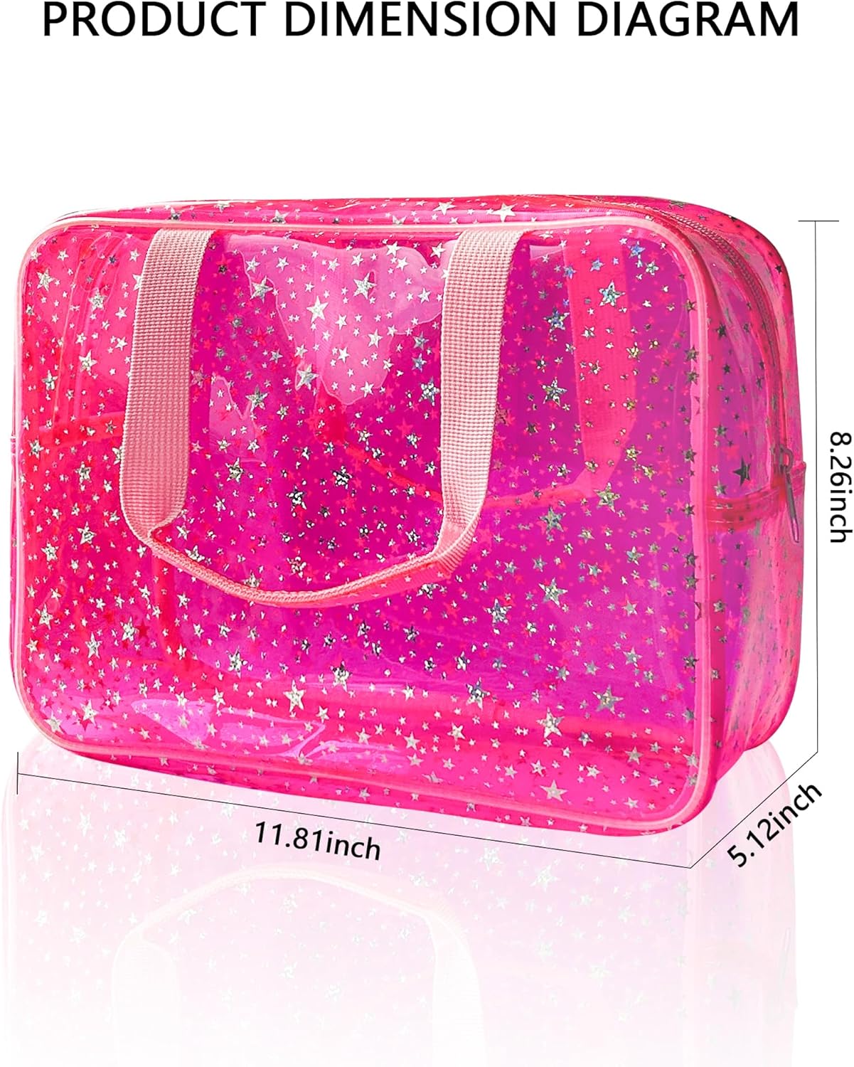 ONEART Waterproof PVC Cosmetic Bag - Clear Makeup Pouch for Travel Toiletry Organizer - Wrinkle-Resistant & Lightweight (1-Pack) (Yellow)