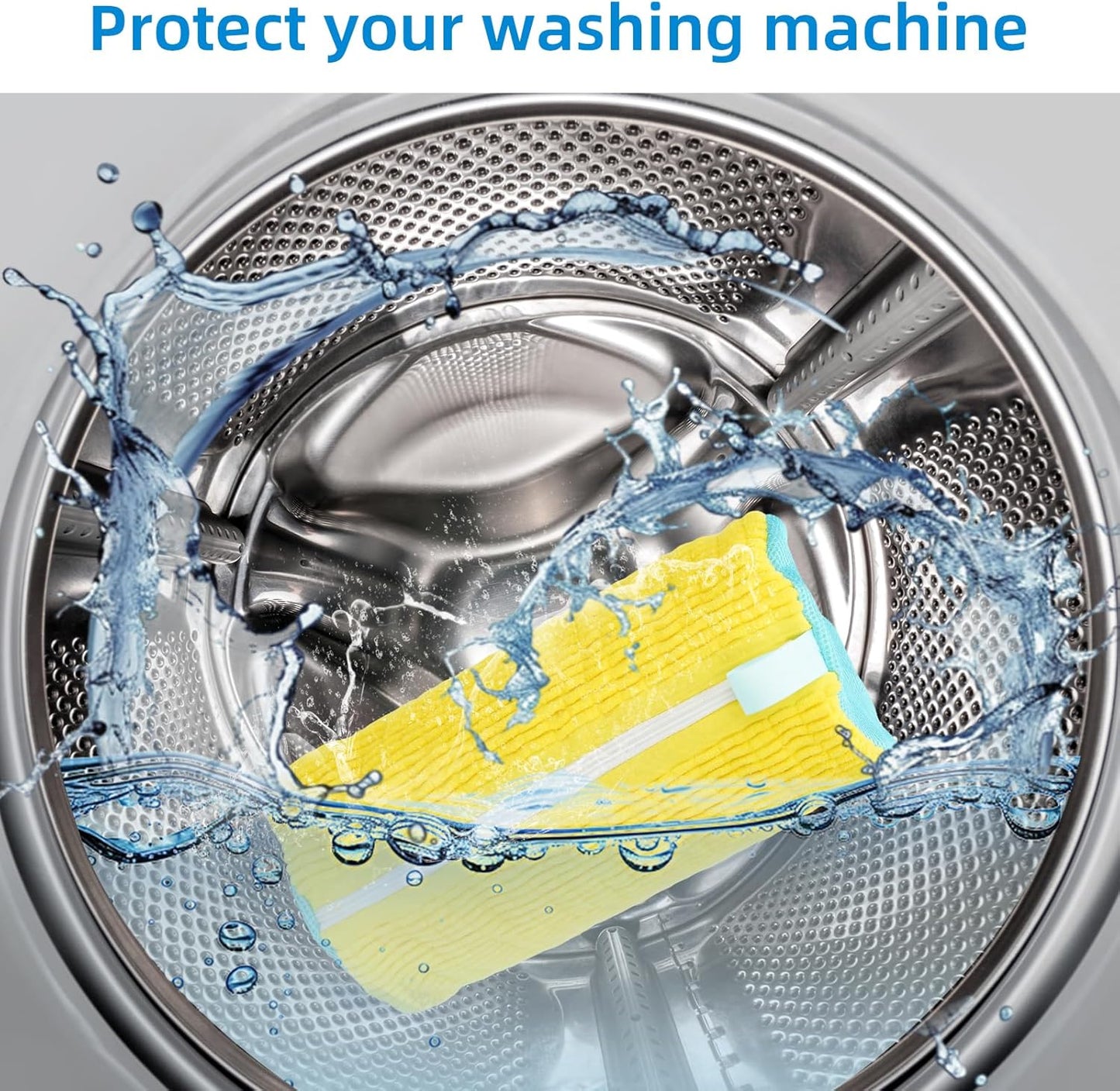 Reusable Shoe Washing Machine Bags (2-Pack) | Laundry Protection with Self-Locking Zipper for Sneakers, Washer & Dryer Safe