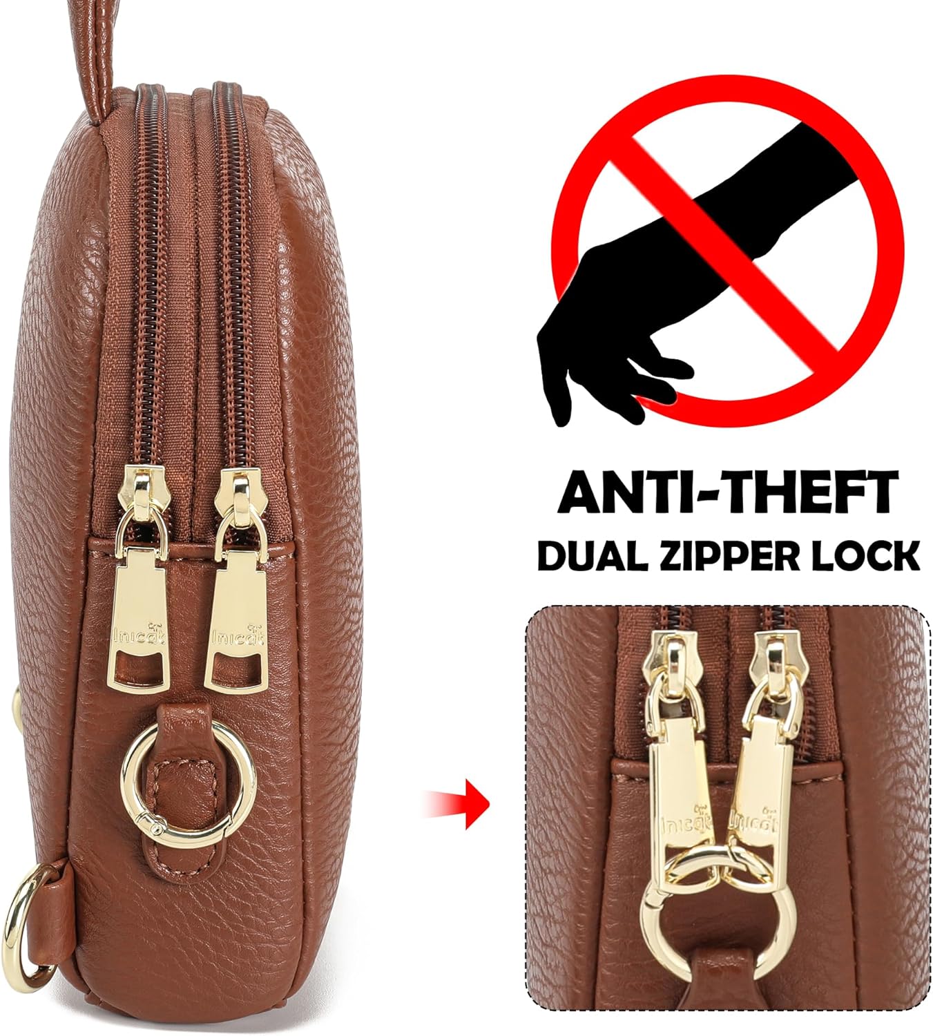 INICAT Travel Small Sling Bag Faux Leather Crossbody Bags Women Cross Body Bag Purses for Woman