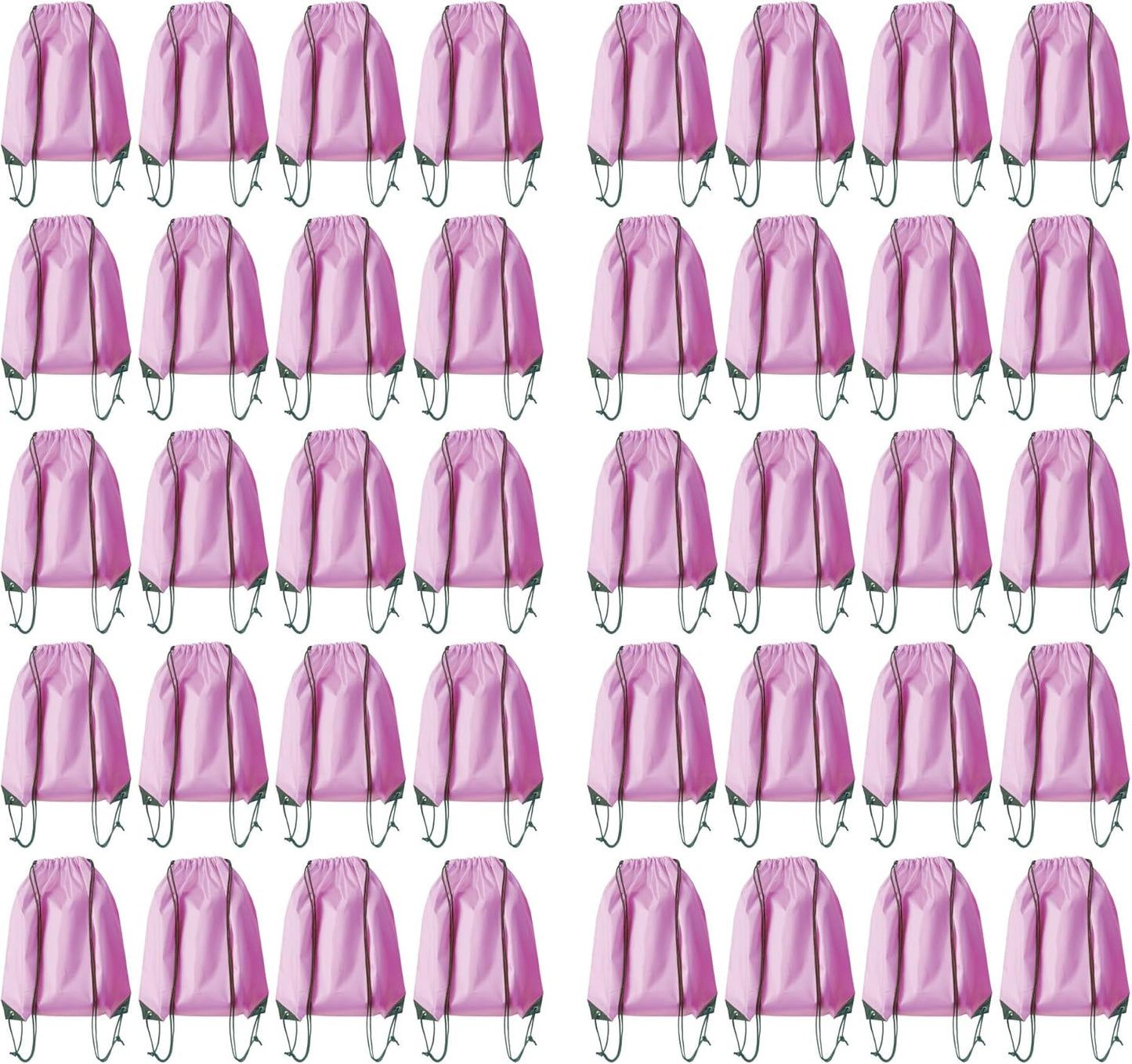 Drawstring Backpack Bulk 40Pcs Draw String Backpack Bags DIY Gym Sports Traveling Yoga Cinch Bag Sackpack Drawstring (pink)