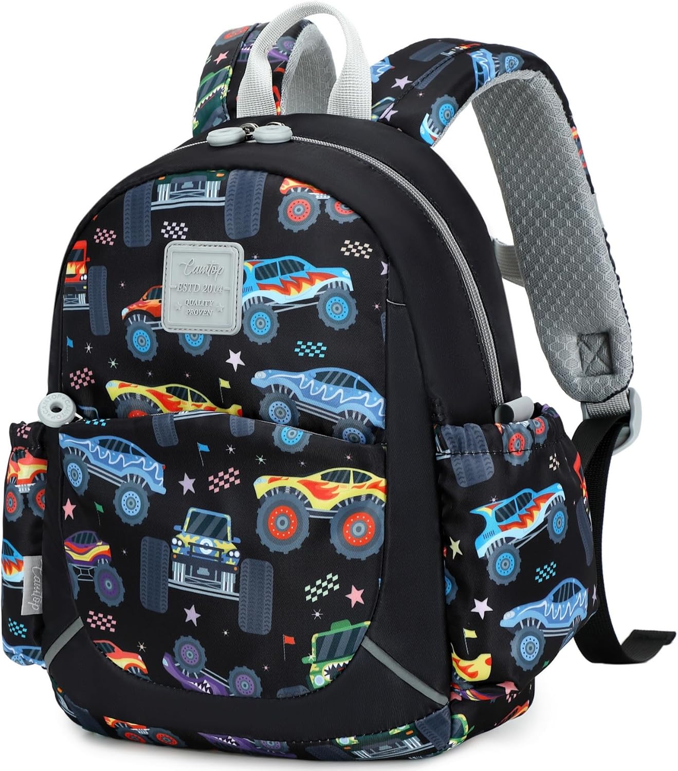 CAMTOP Toddler Backpack for Boys Girls 2-4, Kids Backpacks for Kindergarten Preschool, 12" H Small Bookbag for Daycare Travel (Black)