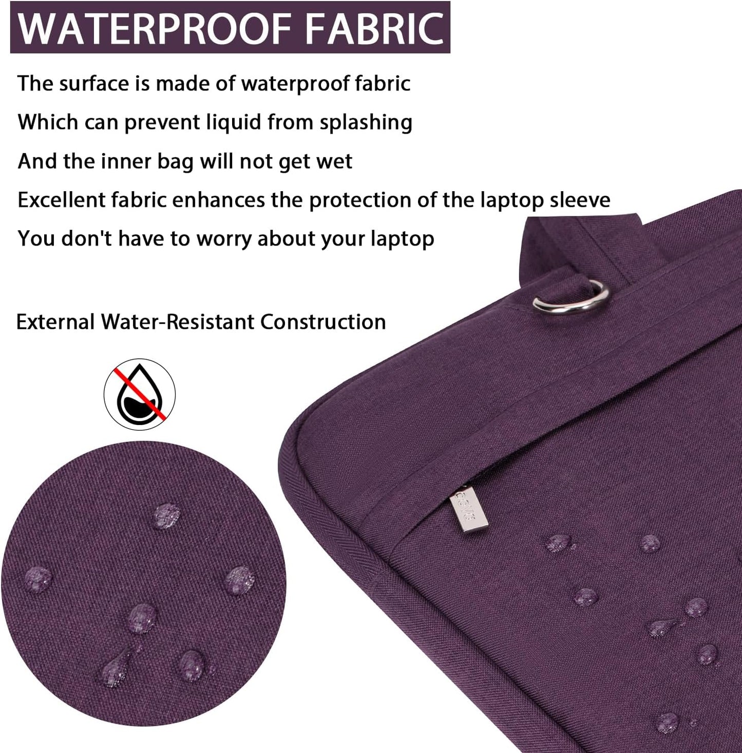 Voova Laptop Case 13 14 15 16 17 Inch with Shoulder Strap, Waterproof Laptop Sleeve Slim Briefcase