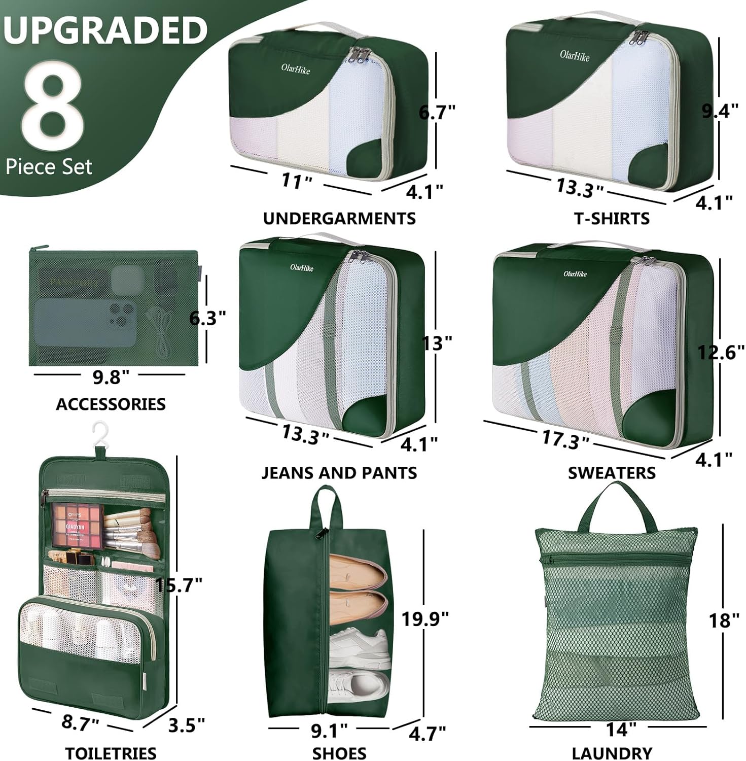 8 Set Packing Cubes for Travel, Gifts for Women Mom,Anti-Tearing Suitcase Organizer for Luggage