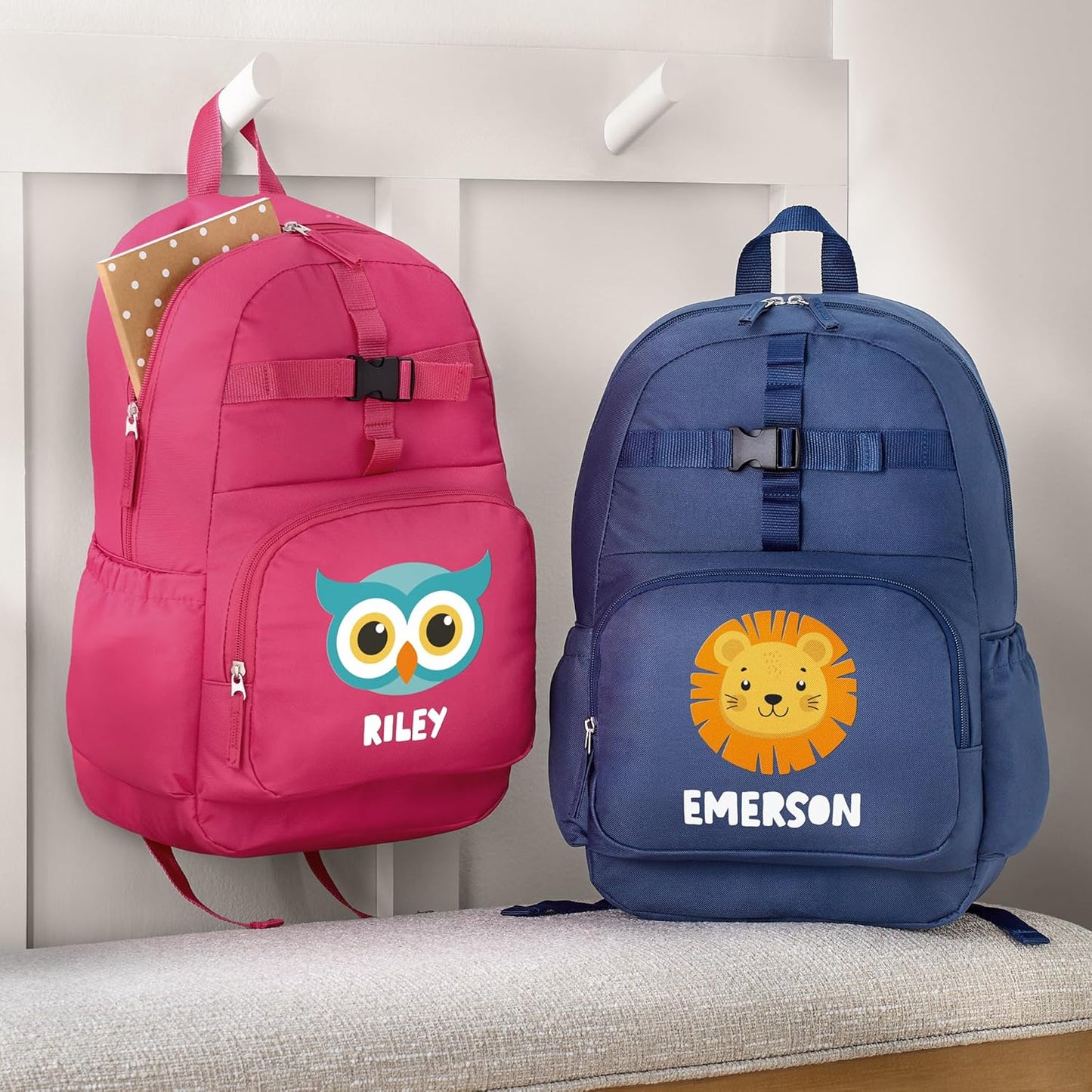 Let's Make Memories Personalized Kids Backpack - Backpack for School - For Animal Lovers - Back to