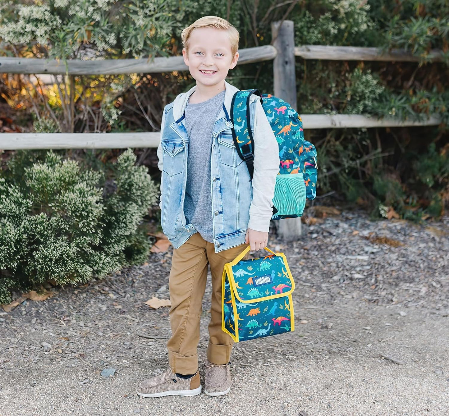 Wildkin 16-inch Kids Backpack – Durable, Padded & Spacious School Bag for Boys & Girls - Jurassic Dinosaurs