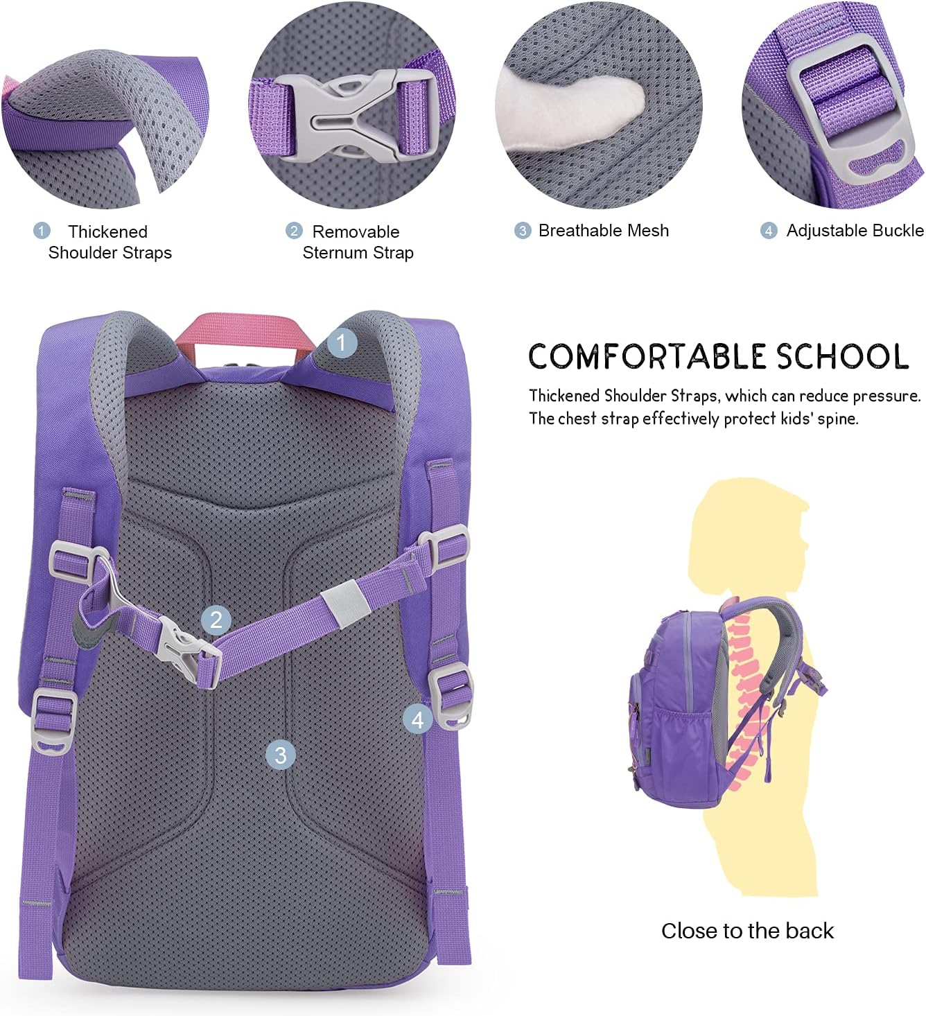 MOUNTAINTOP Kids Backpack for Boys Girls Elementary Kindergarten School Bag Lightweight Children