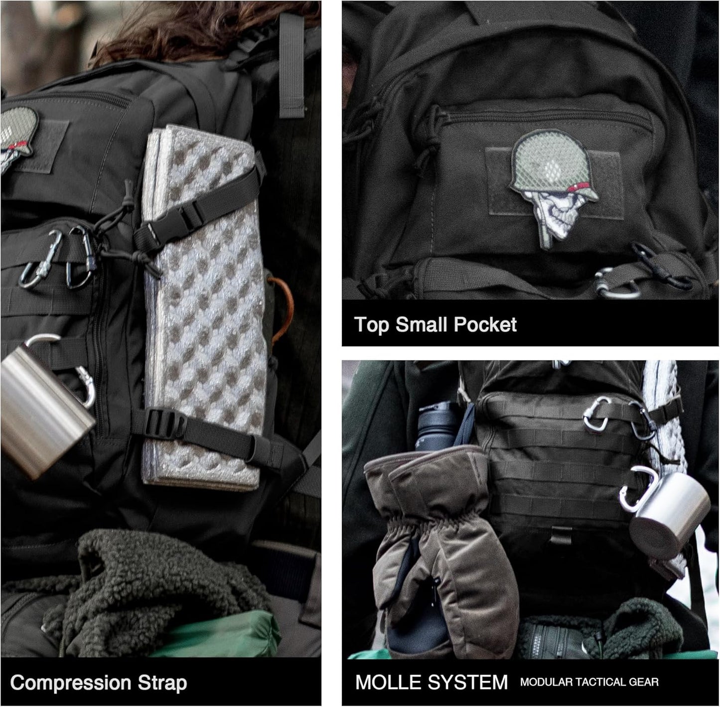 Mardingtop Military Tactical Backpack 25L Molle Hiking Backpack for Backpacking,Cycling and Biking