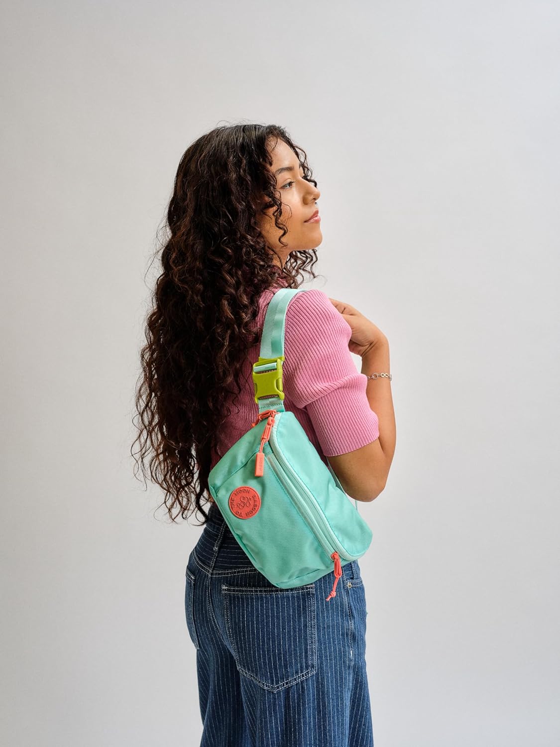 Baboon to the Moon Fanny Pack - Trendy, Compact, Water-Repellent Waist Bag in Multiple Colors and Sizes for Men and Women (Aqua Drift, Full Size (3L))
