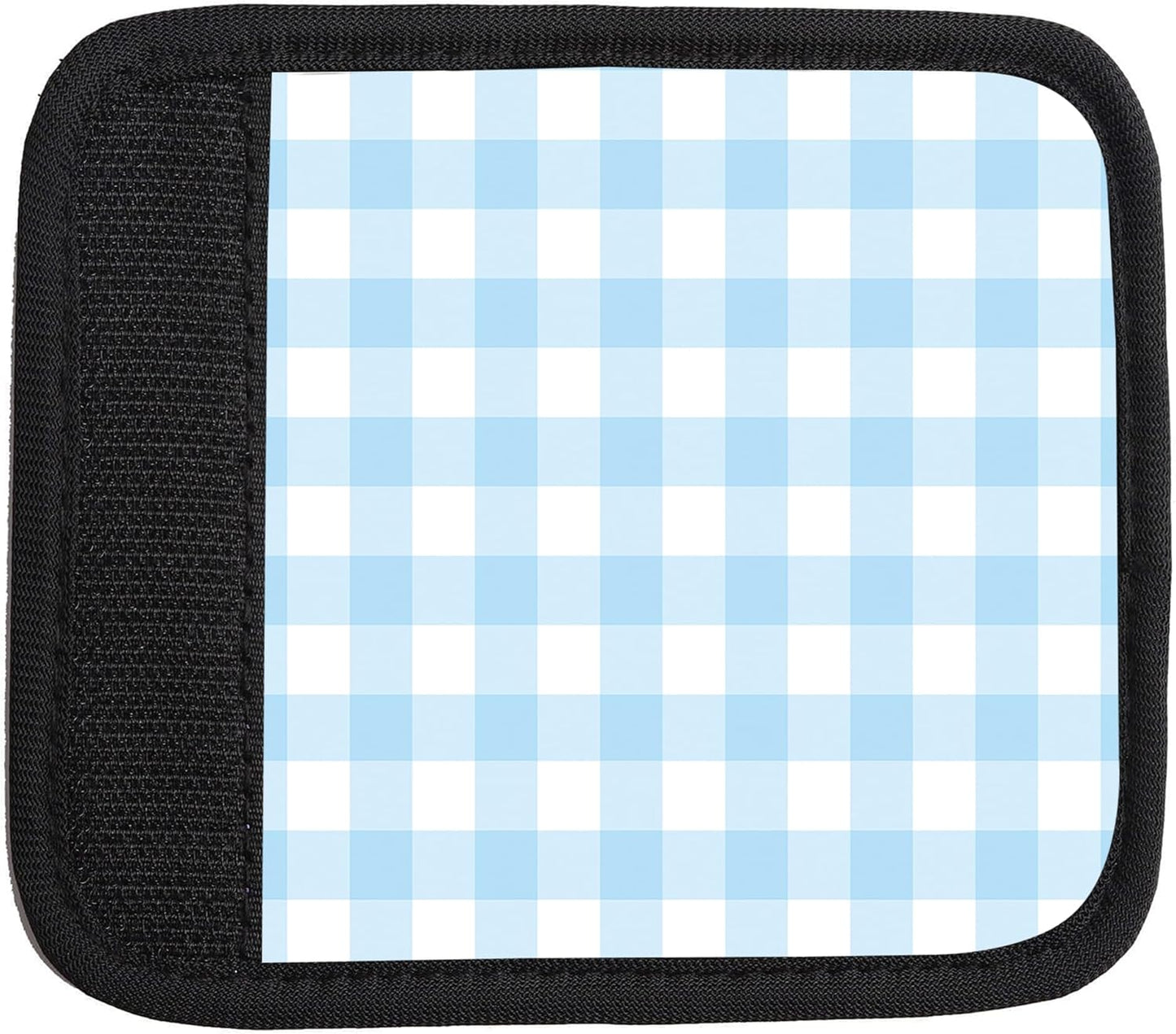 2 Pack Luggage Handle Wrap Travel Tags - Set of Luggage Tags for Suitcases, Identifiers, Marker, and Handle Covers - Cruise Accessories and Travel Gifts（Cute Blue Chessboard