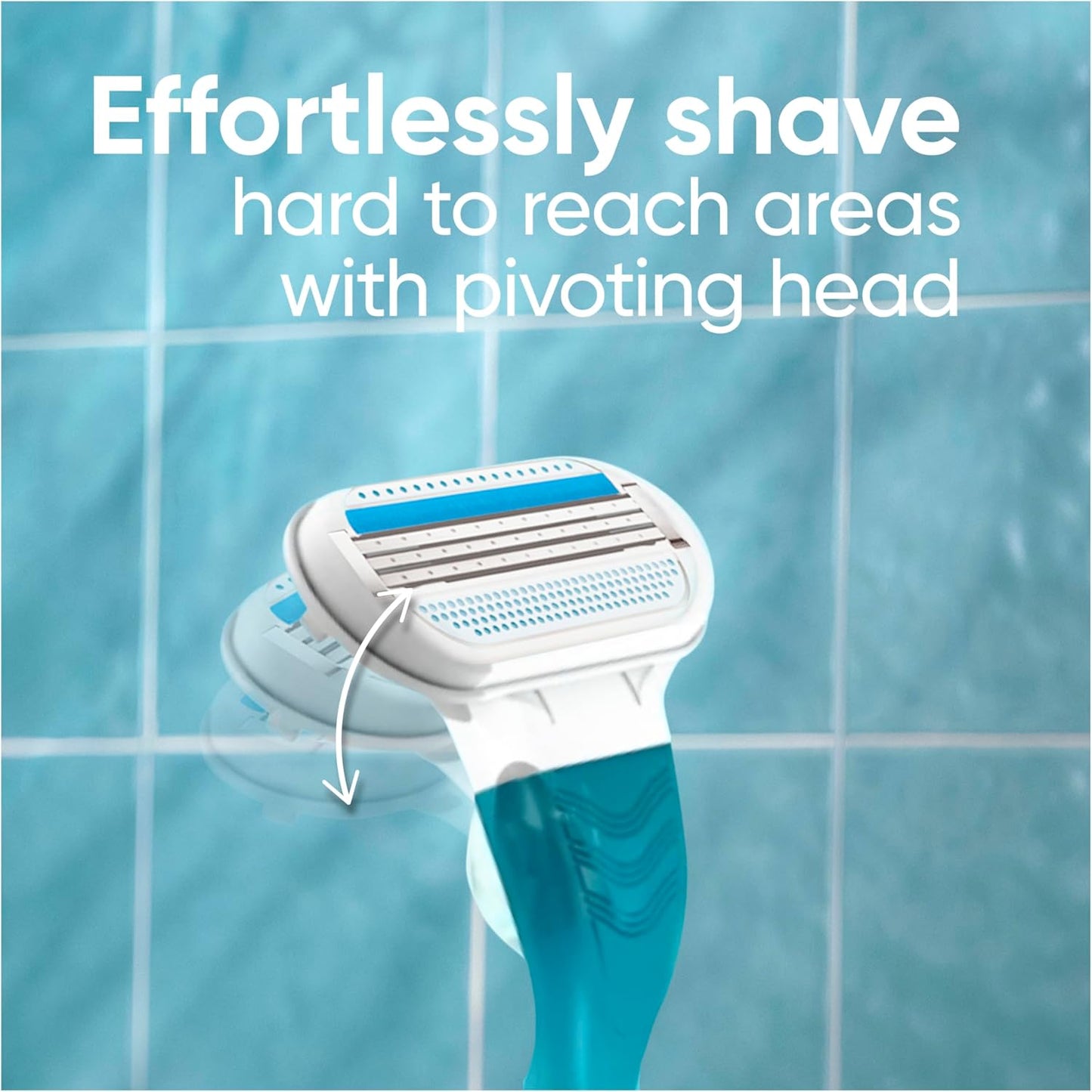 Gillette Venus Smooth Razor for Women, Includes 1 Reusable Razor Handle + 2 Count 3-Bladed Refills, Ergonomic Soft Grip Handle