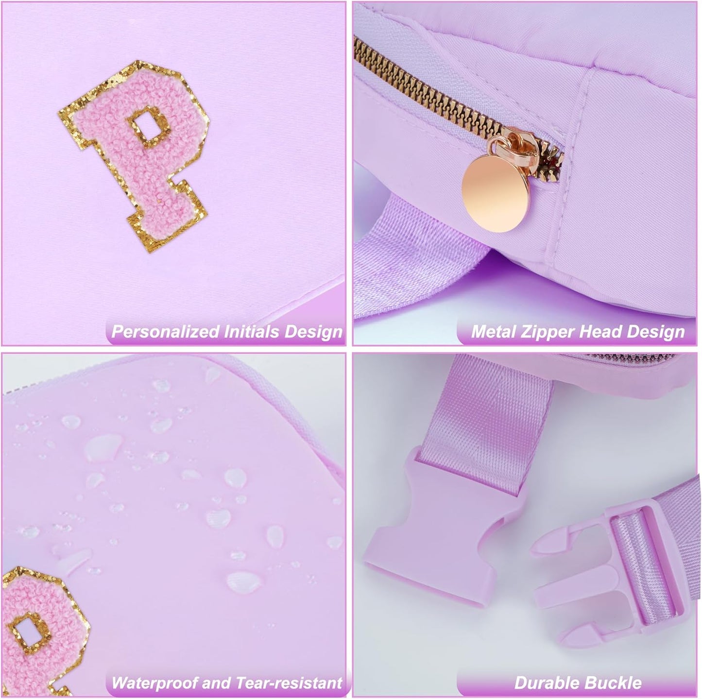 Birthday Gifts for 6 7 8 9 10 11 12 13 Year Old Girls,Fanny Pack Belt Bag Crossbody Bags for Women Girls Kids,Fashion Waist Packs Cute Teen Trendy Stuff Travel Essentials | Lavender,P