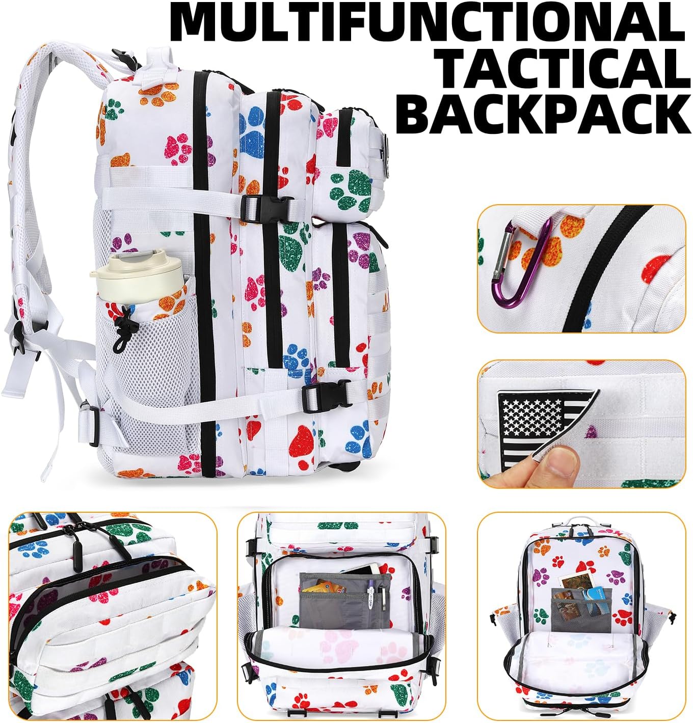 25L Tactical Military Backpack Small Travel Rucksack for Men and Women Assault Pack Bug Out Bag